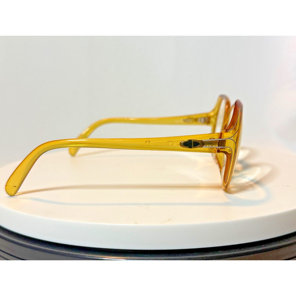 Vtg Christian Dior 2035 Optyl Eyeglass Frames Only Amber Yellow Germany 54-14 main image 9